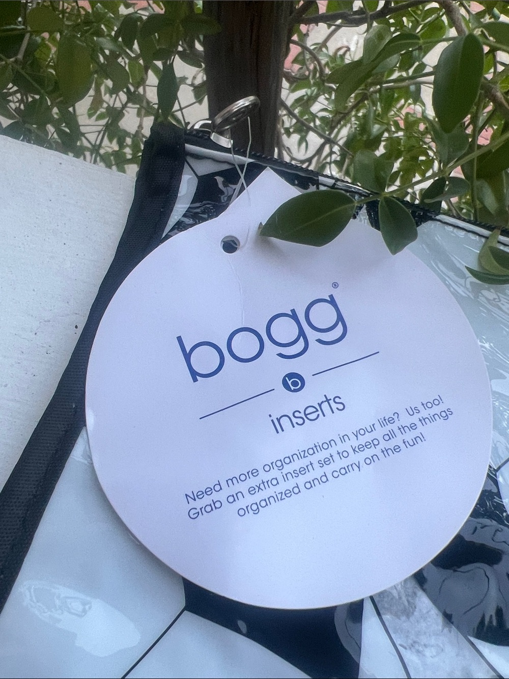 BOGG BAG Black and White Soccer Print Tote 2 bags 1 large and 1 small - Picture 2 of 7